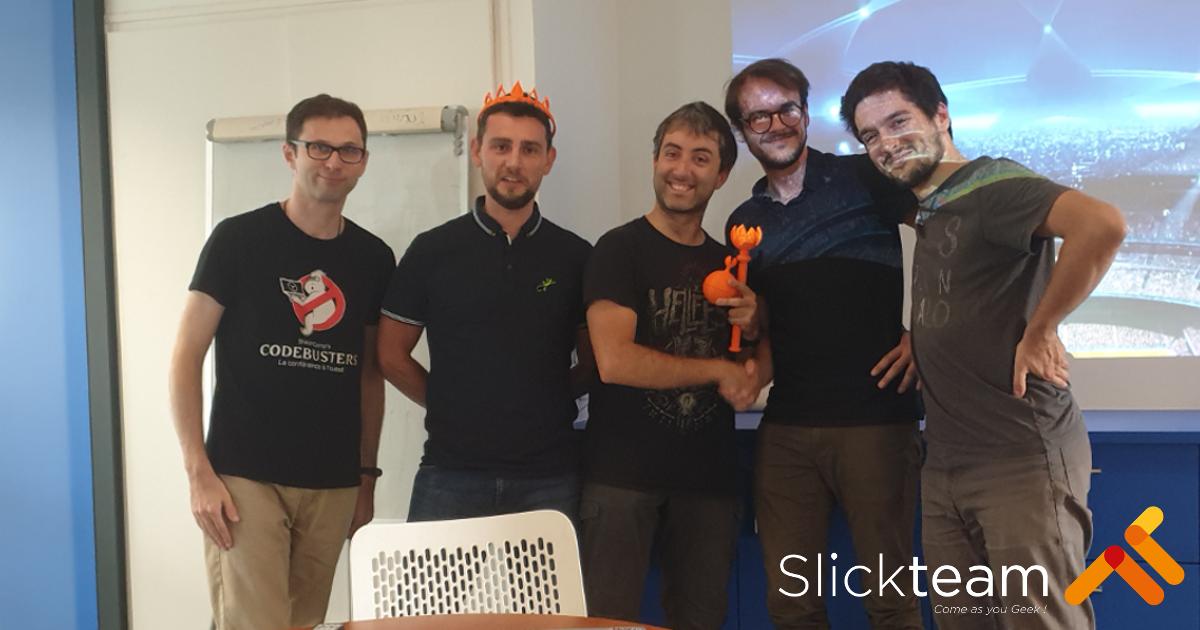 SlickteamFR's tweet photo. Passation de pouvoir pour la direction des Geeking Days !
Un nouveau thème pour les prochains Geeking Days : "Vous allez en baver..."
#NouvelleDirection #Dev #Rennes https://t.co/azYIB8Tt1N