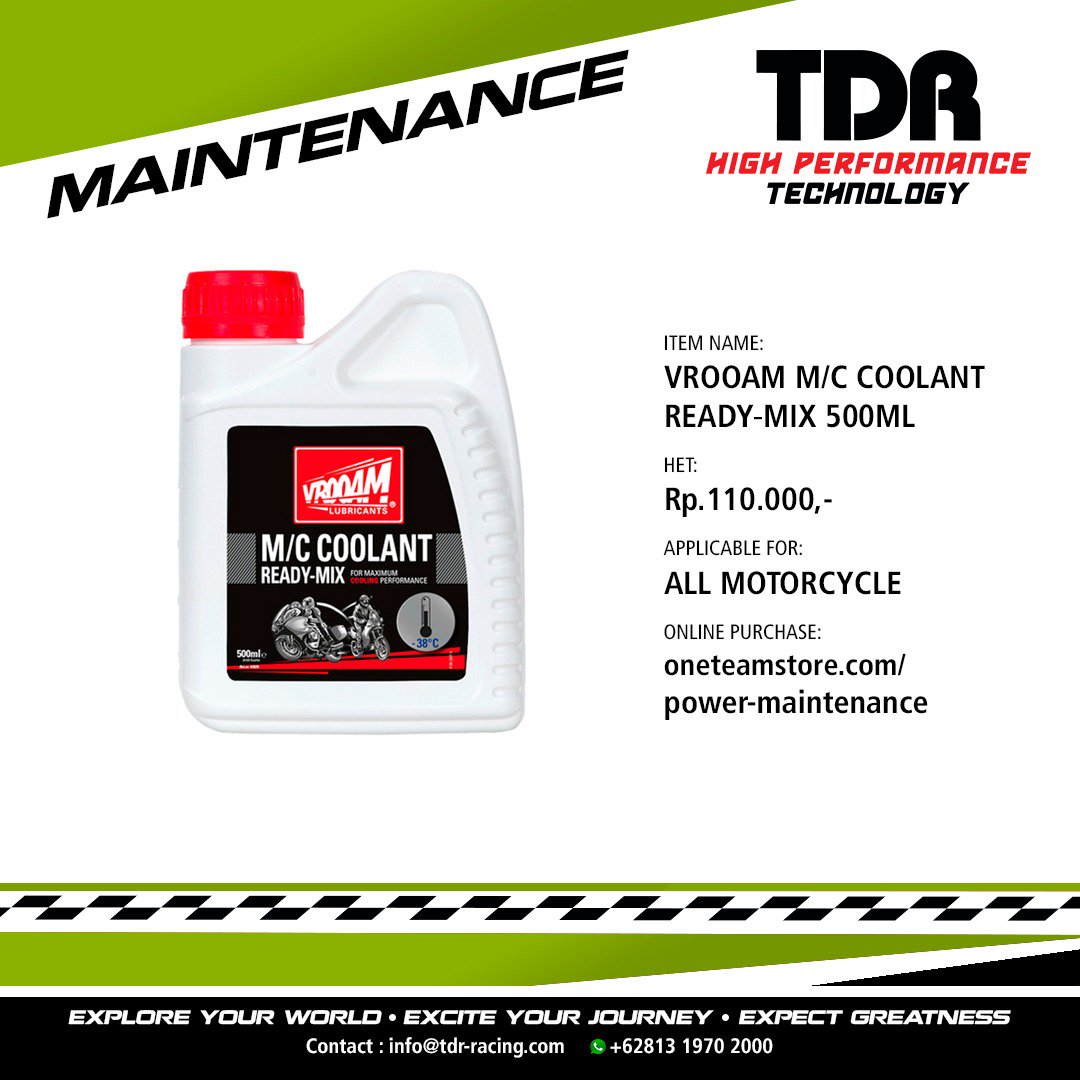TDR Racing International on Twitter "TDR VROOAM M/C Coolant Developed