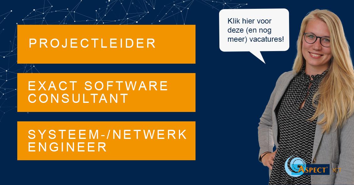 Herken je je in één van deze functies? Of ben je benieuwd naar welke mensen we nog meer op zoek zijn? Klik dan op deze link: aspect-ict.nl/vacatures #ICT #vacatures