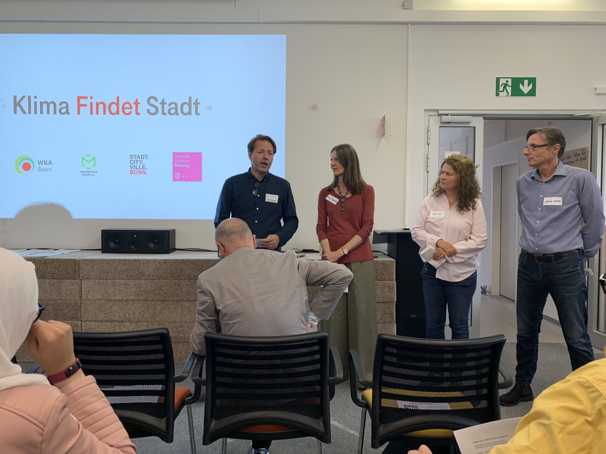 Sascha_Foerster's tweet image. Ich bin bei der #KlimafindetStadt-Auftaktveranstaltung im @MakerSpaceBonn, ein Projekt in Kooperation mit @WILABonn,  @MakerSpaceBonn  @BundesstadtBonn und @telekomstiftung.