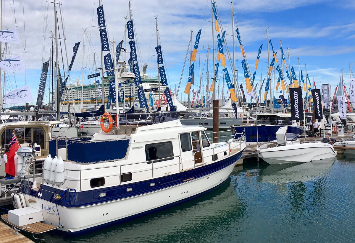 The show is now officially open! Come down and meet the team aboard the latest Hardy 36 on berth M238. #sibsbab19 #hardy36 #hardymarine #hardymotorboats #boatshow