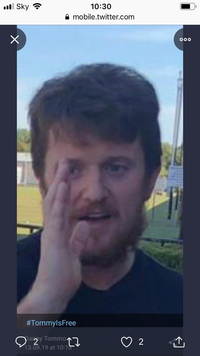 Nice to see Tommy Robinson home.☺️