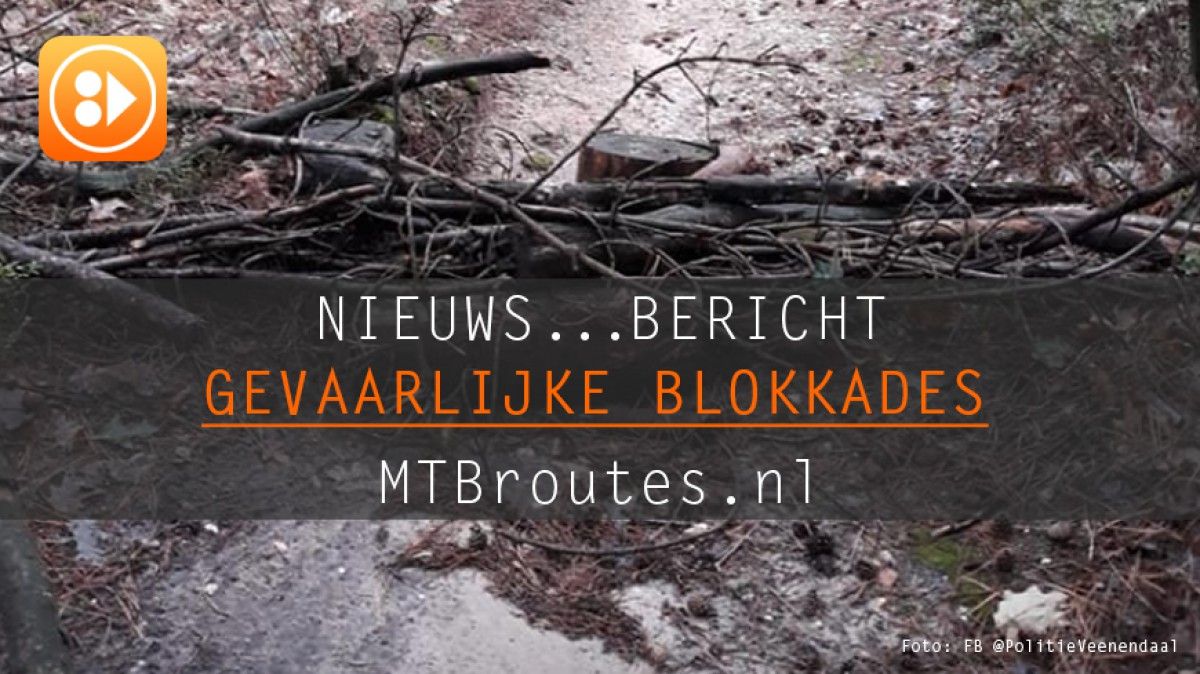 MTBroutesNL's tweet photo. Gevaarlijke blokkades op mountainbikeroute in bos Rhenen - De politie is op zoek naar de personen die recent gezorgd hebben voor ‘gevaarlijke blokkades’ op een mountainbikeroute in het R https://t.co/kpIP0w3XBD https://t.co/ZgUNbzGXMz