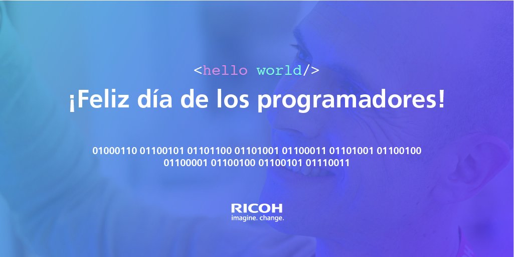 ricohspain's tweet image. Hoy es #Viernes13 y el día 256 del año...
👩‍💻 ¡Feliz #DíaDelProgramador! 👨‍💻 
Gracias a todxs lxs programadores por hacernos la vida más fácil 💻
careersatricoh.com
#CodeLovers #HelloWorld #FelizFinde