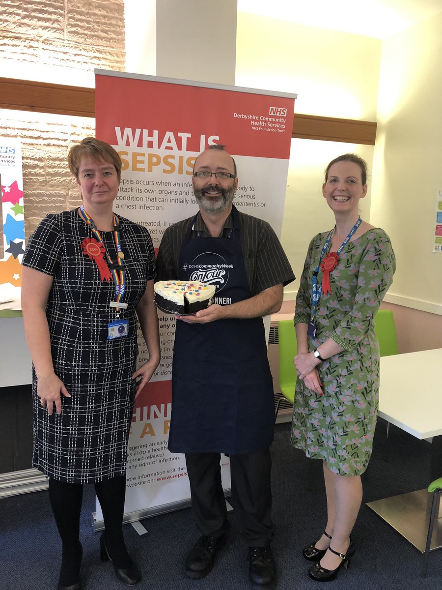 DCHStrust's tweet photo. Andy Cole is today's winner at Babington Hospital. His chocolate guinness cake won on it's #outstanding taste congratulation Andy. #DCHSCommunityWeek https://t.co/q3rEcHSzoC