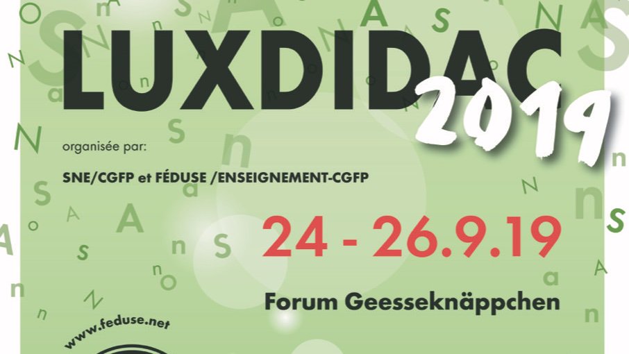 sne_cgfp's tweet photo. LuxDidac2019! 
Come and visit the biggest fair of learning and teaching material in the Greater Region! https://t.co/cgPjwEFj54