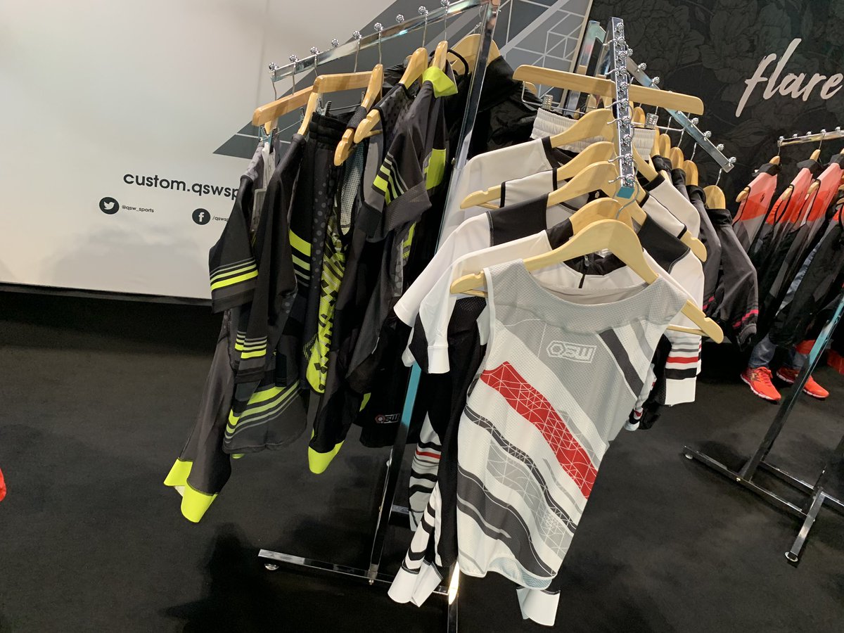 We also have <a href="/SeeFlareCo/">Flare Clothing Co</a> and <a href="/QSW_Sports/">QSW Sports & QSW Custom</a> on the stand in the <a href="/CycleShow/">@cycleshow</a> available to buy and try-on. We’ve got some #CustomKit to see and our full ranges of #cycling and #triathlon kit there. #NewProduct #BritishBrand