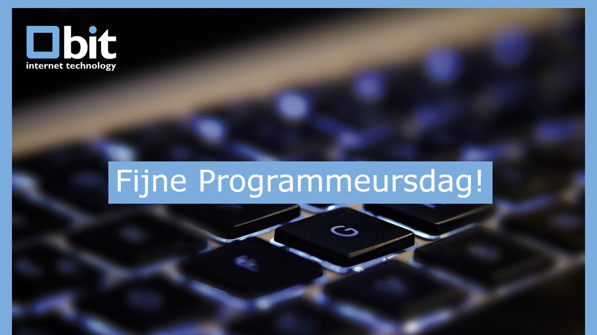Het is Programmeursdag. Bij deze een groet vanuit ons naar alle programmeurs ter wereld! #programmers #ProgrammersDay #programmeursdag
