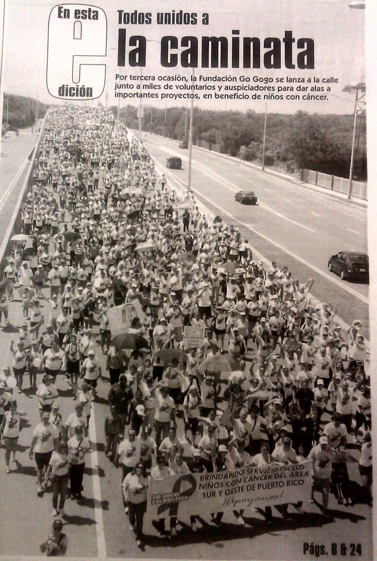 GogoPediatric's tweet photo. #FlashbackFriday 
La portada es del 2012, la foto es de la Caminata 2011.
#GoForTheKids
Y este 22 de septiembre, ¡todos para Ponce! 
“Que tu voz se escuche, que tus pasos cuenten.”
🎈 https://t.co/k6N9t5hHna