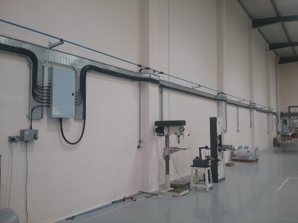 Small pipework installation we recently completed. 
The main pipe run has been made in 25mm with 20mm drops terminating with valved three port manifolds.