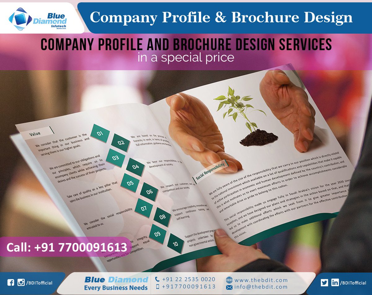 WebMumbaiCo's tweet photo. Company Profile &amp; Brochure Design
COMPANY PROFILE AND BROCHURE DESIGN SERVICES
in special price
 #brochurelayout #brochuresdesign 
#service #servicedogintraining  
#V_Brand_Developers #IT_services_and_solutions #Blue_Diamond
@BDITofficial
@WebMumbaiCo https://t.co/OH4KJlB9ga