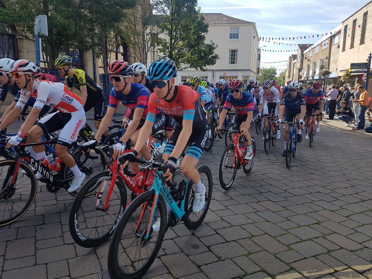 Riders are through Warwick and on their way to Burton Dassett. See you there. <a href="/TourofBritain/">Lloyds Tour of Britain</a>