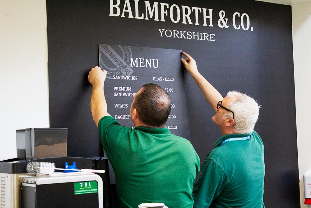 RefreshmentSys's tweet photo. Install in action, the RSL team really care about getting it right the first time. Awesome results! Find out what we can do for you https://t.co/qN2MzhPkRJ #install #coffee #coffeemachine #branding #rebrand #balmforthandco #coffeeshop #cafe https://t.co/3A5bZEyc7w