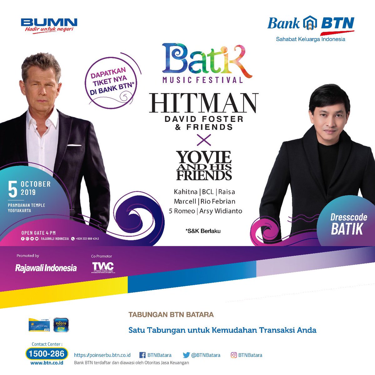 Bosen gak ngerayain Hari Batik Nasional gitu-gitu aja?

Nih buat kalian yang mau ngerayainnya pake cara yang berbeda, dateng aja ke Batik Music Festival di Komplek Candi Prambanan, Yogyakarta (1)