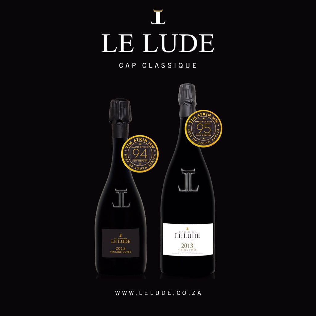 Le Lude Estate is proud to have scored 95 points for our Vintage Cuvée in the seventh annual South Africa Special Report by Tim Atkin. The 2 118 wines tasted were scored on the 100-point scale, with scores of 90-94 being the equivalent of Silver and 95+ equivalent of Gold.