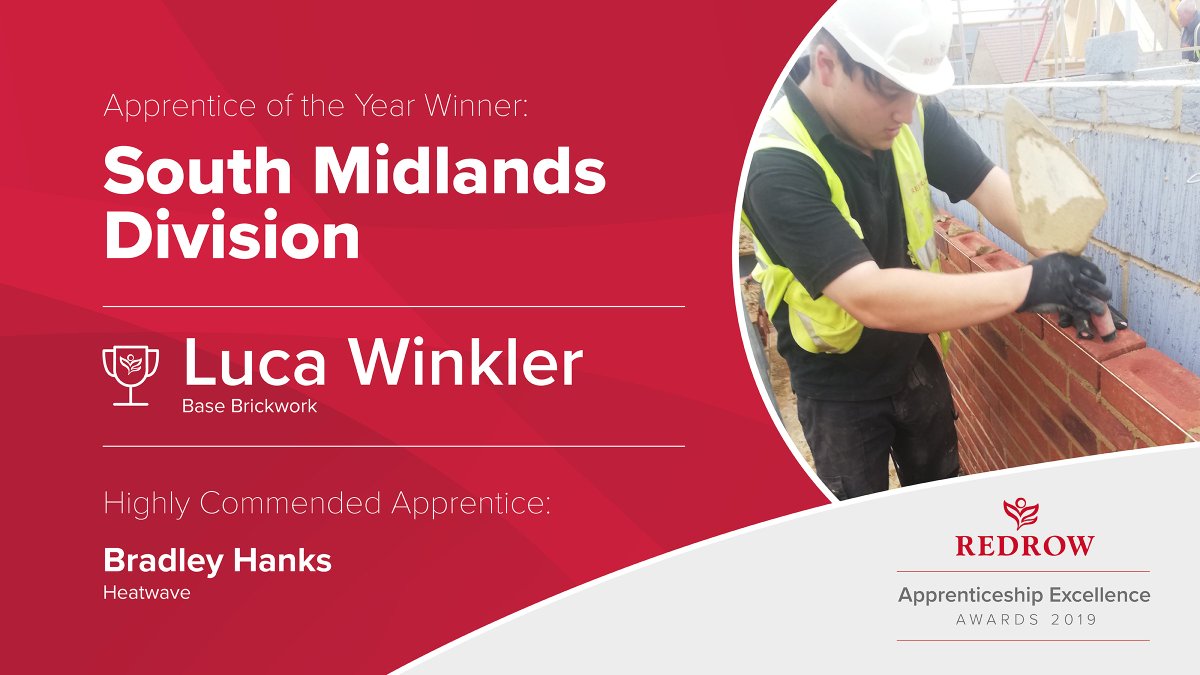 Redrowplc's tweet photo. Luca produced some excellent work on his NVQ and even took a record number (literally 100's) of photos for his evidence submission!๐ธ Bradley's built excellent working relationships, with a dream to have his own business one day ๐ญ@He8twav3 #RedrowAppAwards #ValuingPeople https://t.co/HinkUlD3Wi