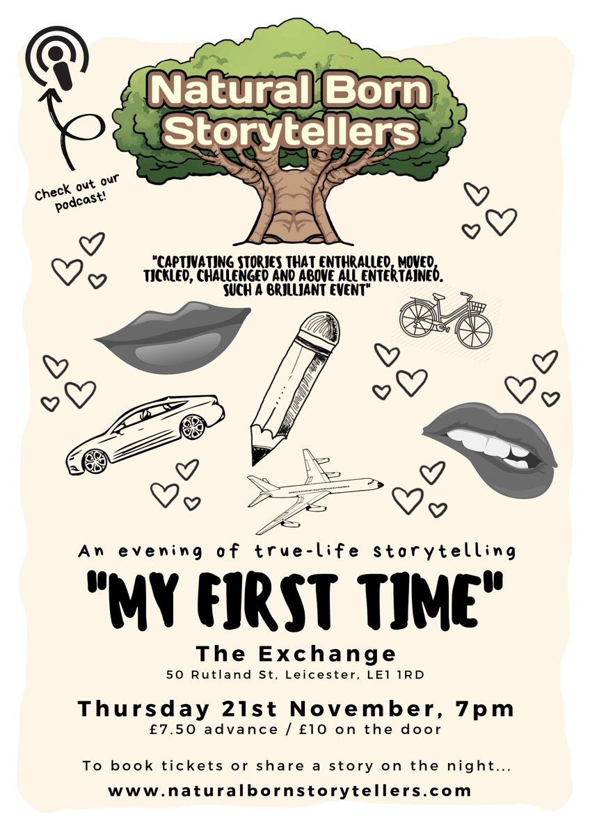 East Midz gang! We're dragging <a href="/NBStorytellers/">Natural Born Storytellers</a> out of the capital and bringing it to Leicester for the first time!

Thursday 21st November, 7pm at the excellent <a href="/exchangeleics/">Exchange Bar</a>! Come along, maybe even tell a story!? 

naturalbornstorytellers.com/upcoming-event…
