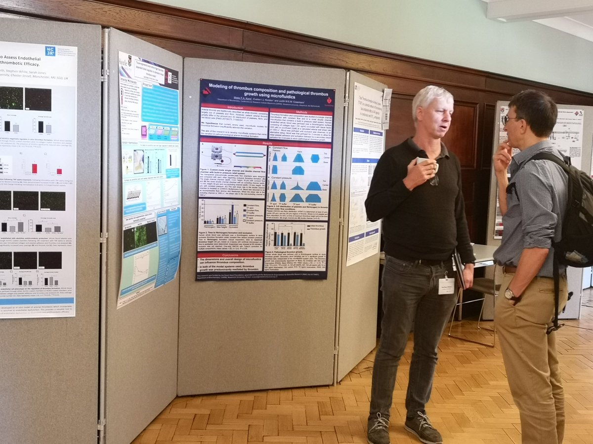 plateletsociety's tweet image. The conference is flying by, we&apos;ve just had our last coffee break where registrants are making the most of the poster time! Next oral session is &quot;Reaching out (to other cells)&quot;.