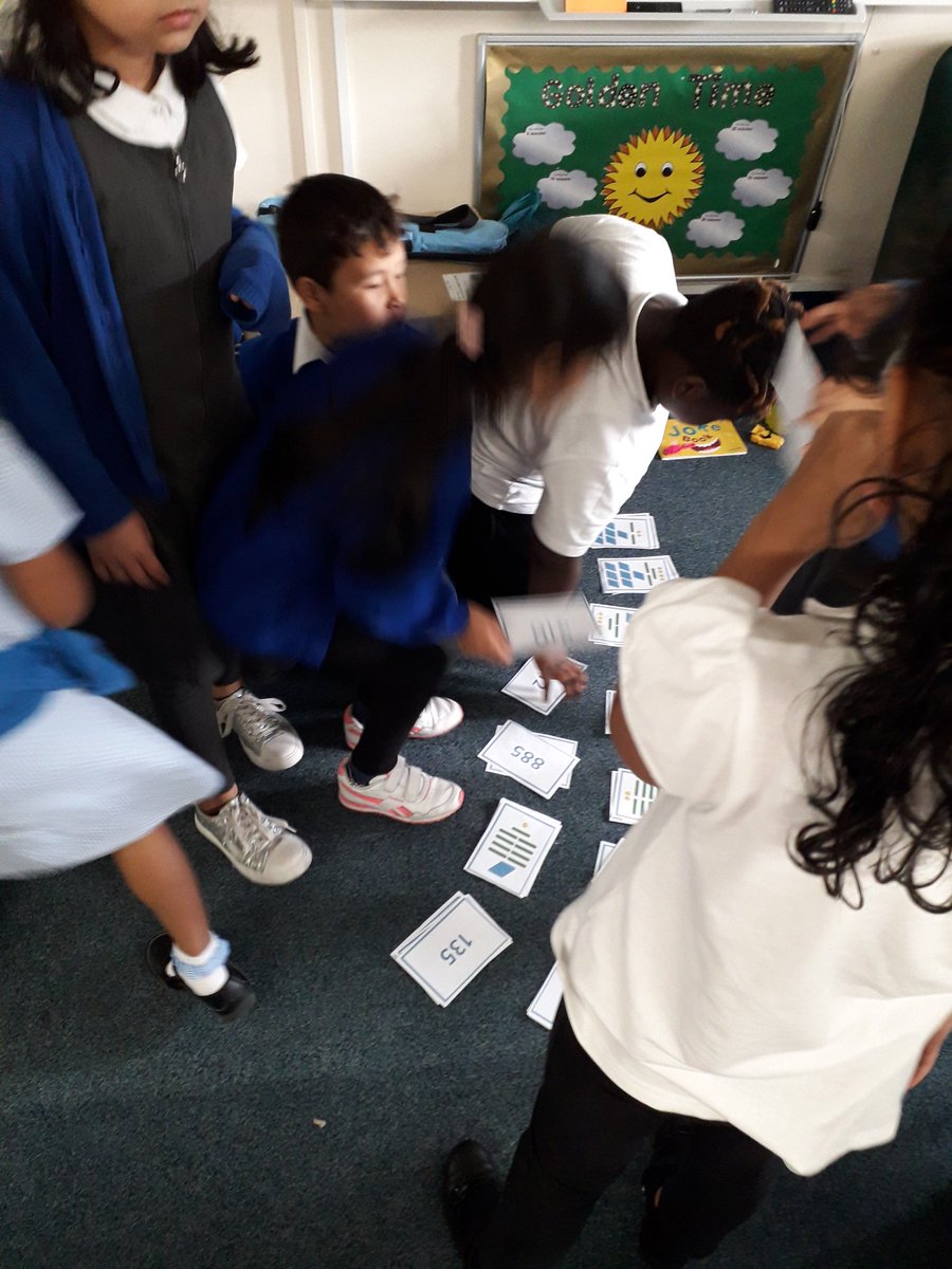 Rowlatts_TMET's tweet photo. Year 3 are having some fun with place value today #Enjoyment #Teamwork #RHMaths https://t.co/dGaGEMZZ6i