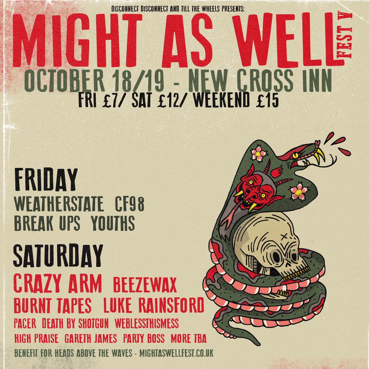 Our mates at @mightaswellfest have added some great bands today and it's their last day of early birds so check out the line up over this way and snap up tickets: facebook.com/events/9706551…