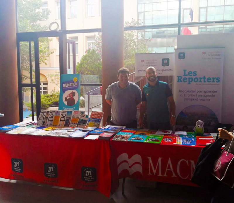 emdlfle's tweet photo. Aujourd'hui avec @MacmillanSpain aux Journées #FLE organisées par l'Institut français de Madrid, Sébastien DeVreese a animé un atelier sur la médiation qu'il animera également cet après-midi. Rendez-vous sur notre stand pour nous poser vos questions ! #JFLE2019 https://t.co/YHmpioxA9a