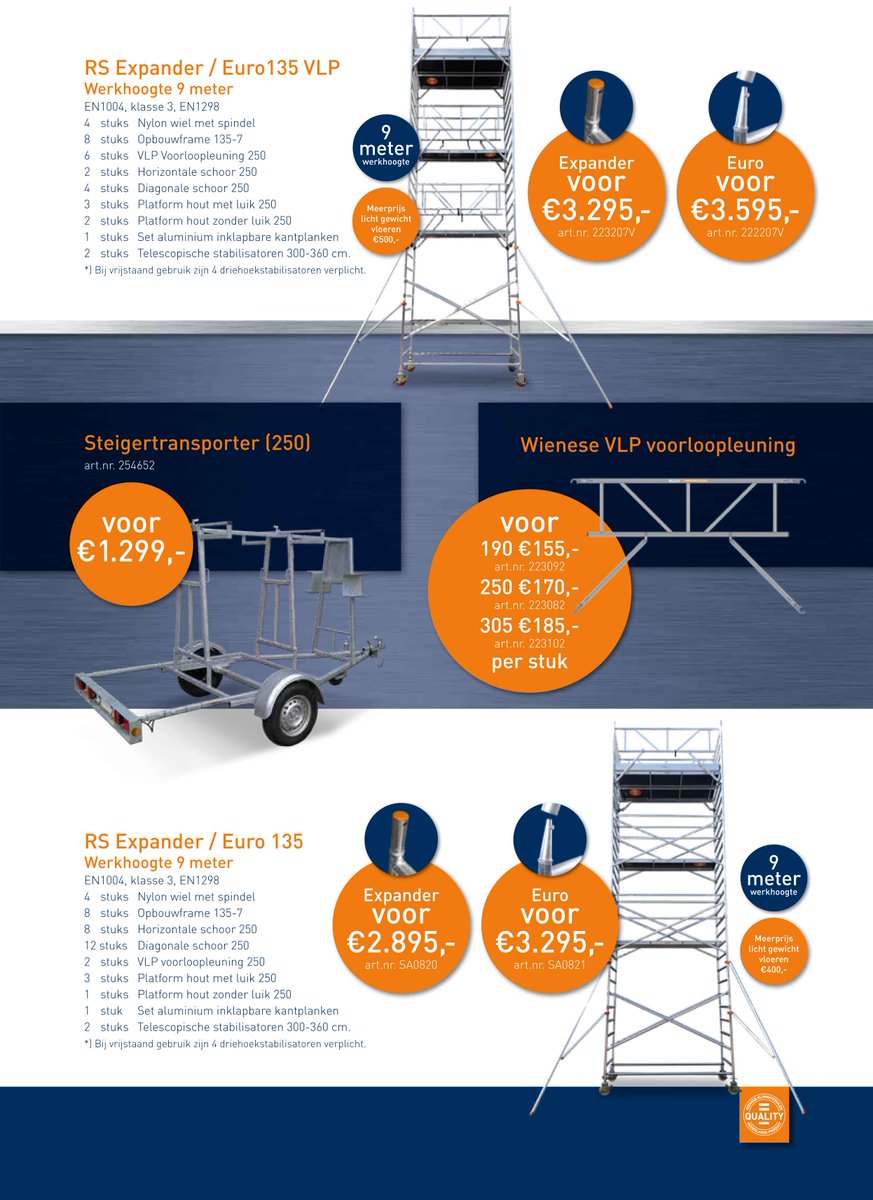 Aanstaande maandag start de #Wienese Najaarsactie! We zijn er wederom in geslaagd om een prachtige actie voor u samen te stellen met een prachtige nieuwe innovatie op de voorpagina, de Multiladder Leveler!