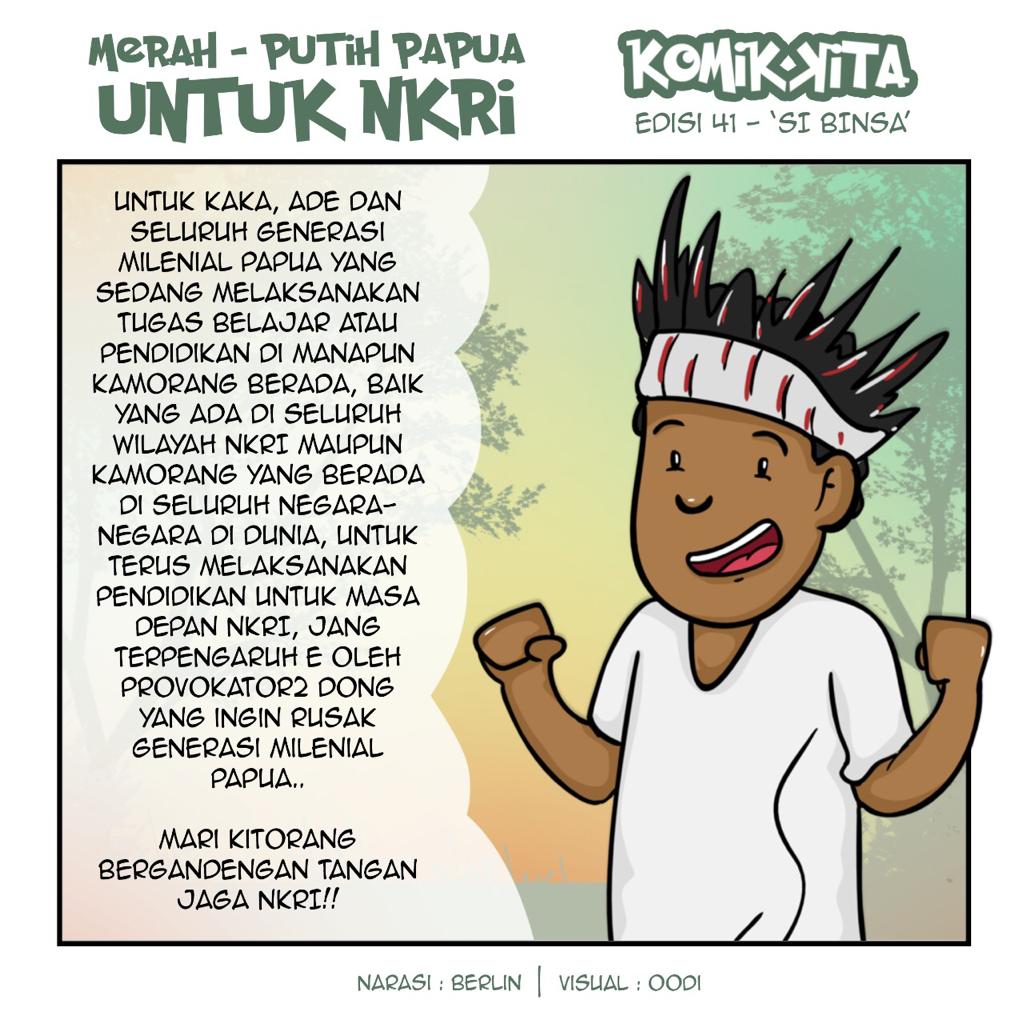 rahadifedi's tweet photo. kita bahu membahu menjaga NKRI ..

#SiBinsa #KomikKita #MerahPutihPapua https://t.co/OCXb6f0PYV