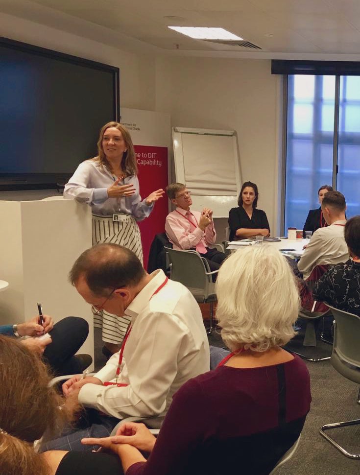 AntoniaRomeoUK's tweet photo. Our Europe Country Directors oversee 48 markets worth £337.5bn in exports last yr. Enjoyed attending their annual mtg today to discuss trade priorities in region. Delighted to award a DIT Champion Award to Christina, for collaboration delivering investment projects. https://t.co/oFQyu7nJCx