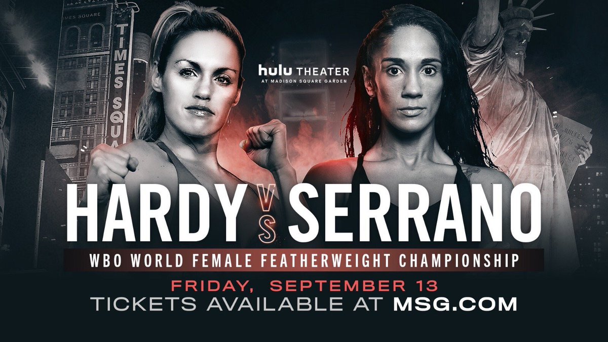 HotRingGirls's tweet photo. Heather Hardy vs. Amanda Serrano tonight #WomensBoxing https://t.co/Ggy6uwiszH