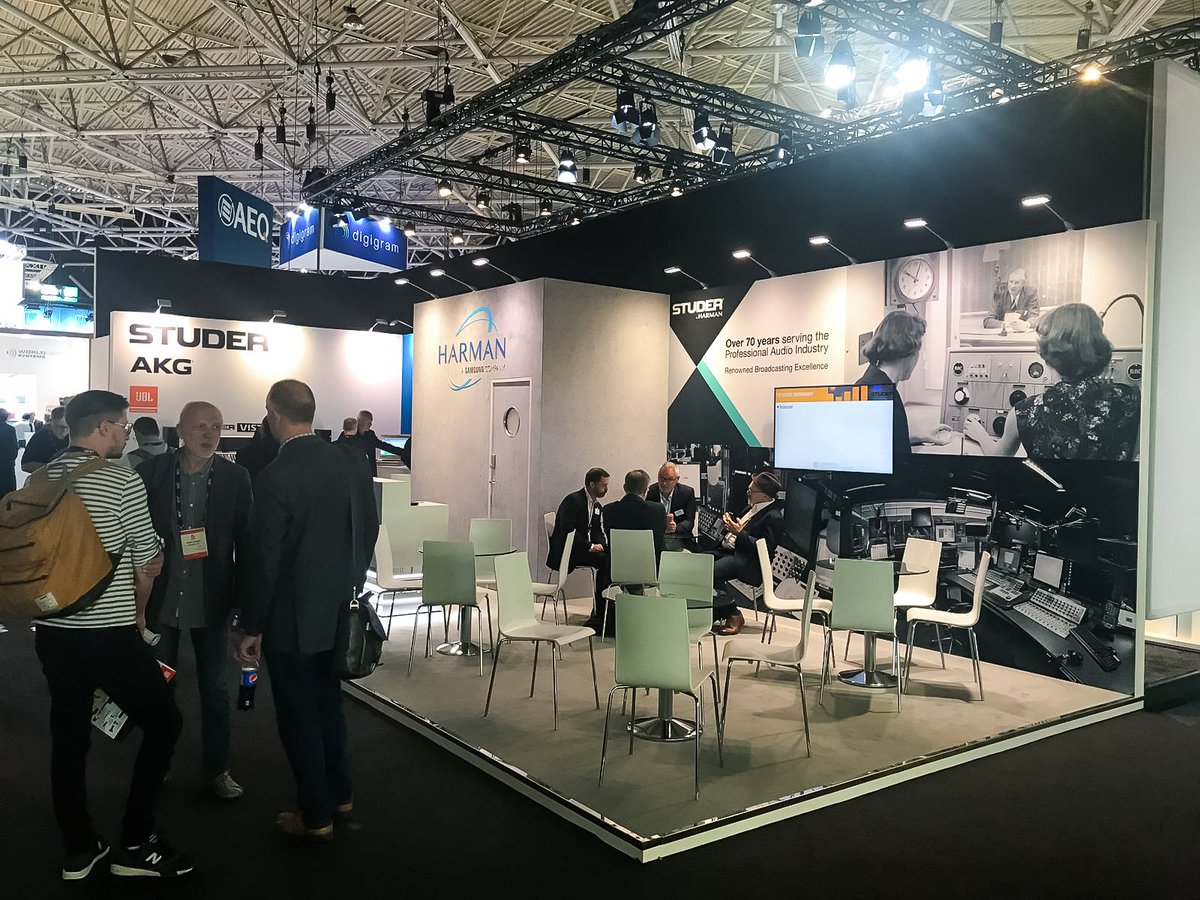 StuderAudio's tweet photo. It's day one at @IBCShow! Come visit us in Hall 8 Stand D56 to experience #StuderVista plus more from #AKG and #JBL https://t.co/AYtohhSUr2