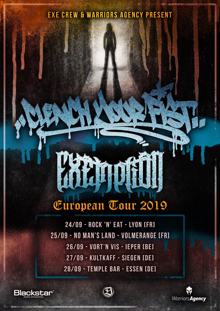 European tour with CLENCH YOUR FIST kicks off in a little over a week!
We are stoked to be showcasing “Selfless” in mainland Europe.

A new Belgium show has been added and the poster updated, we are working on a NL date for 29/09.

Tickets via respective event pages via Facebook.