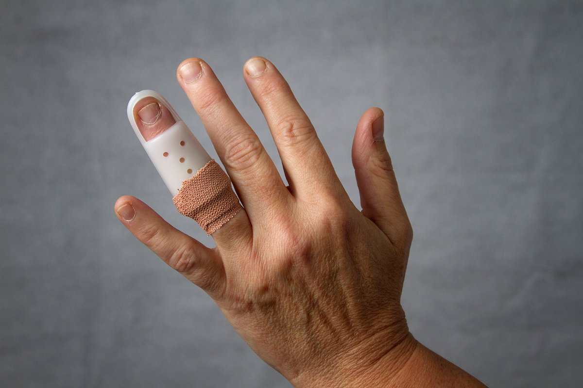 A Jammed finger is a common sports injury, but it could happen anywhere. 