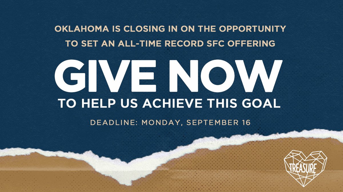 okyouth's tweet image. Haven’t given anything yet or want to give more?! Now is the time! Don’t wait! oklahomayouth.org/givenow. 

#sfc #treasure