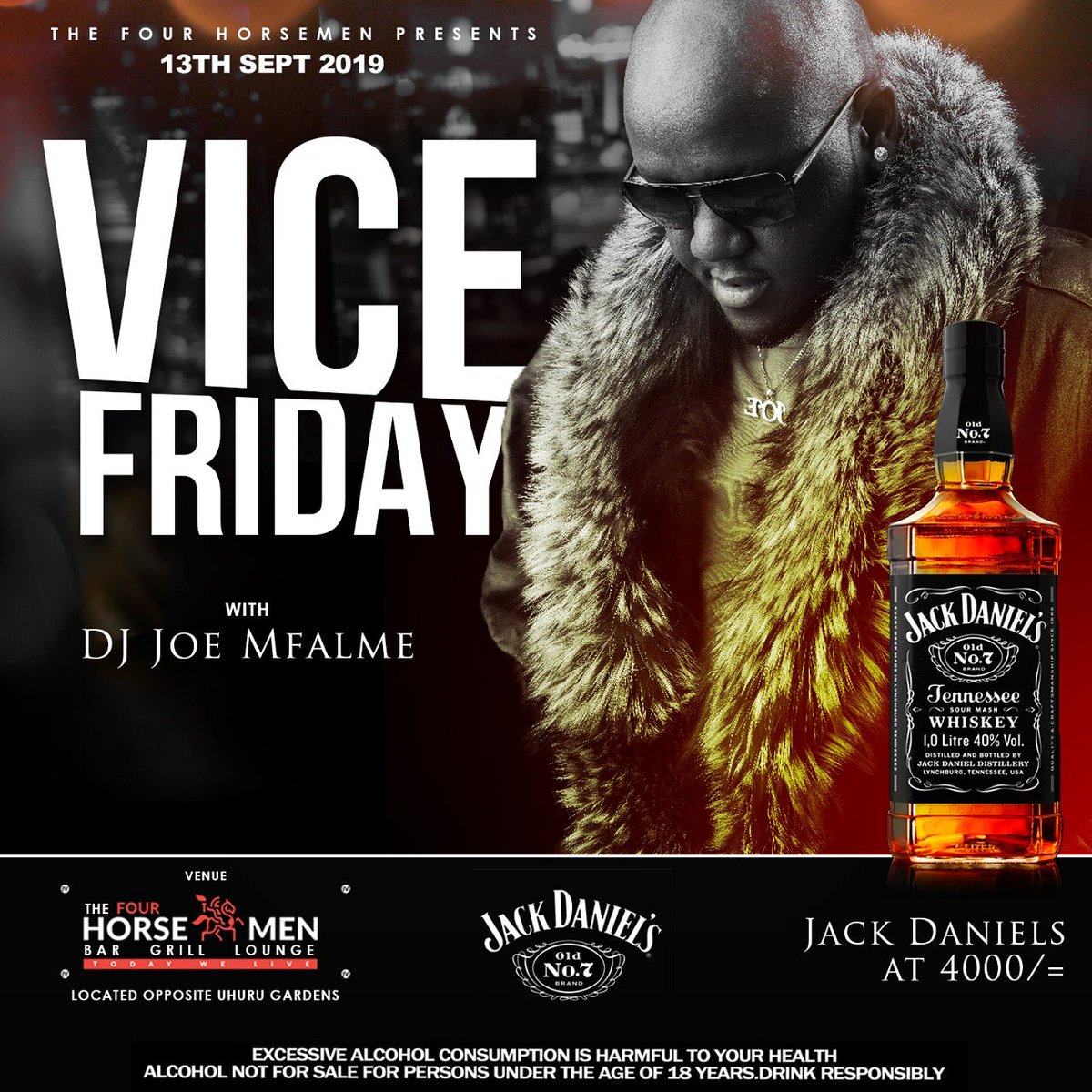 DjJoeMfalme's tweet photo. Where? π@thefourhorsemenke - Lang'ata
When? π
TONIGHT
What?βΆοΈ#ViceFriday with #JoeMfalmeLive Connecting people through music. I AM THE PARTY. Bookings via https://t.co/2wnOqwrATi or call +254 792 650 615 https://t.co/ztnMBvzhhV
