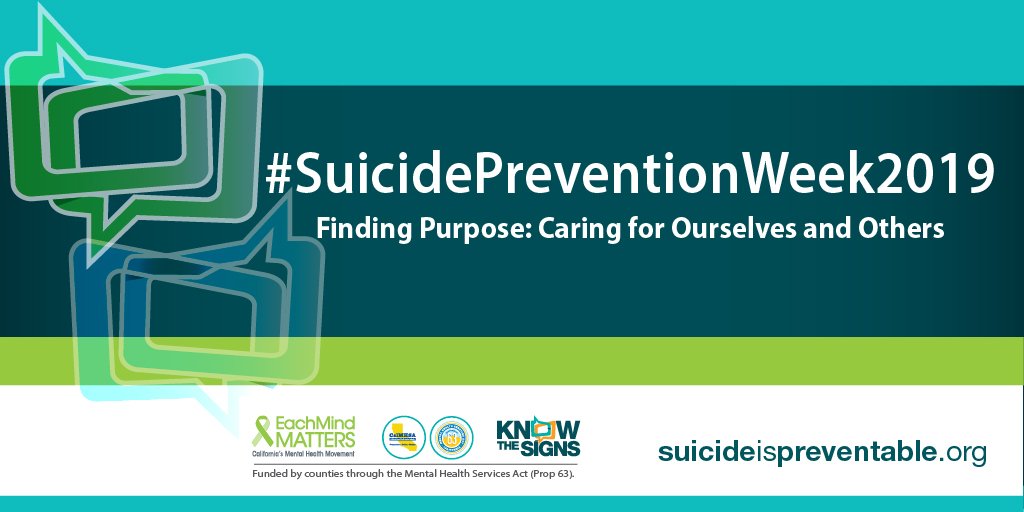 You can learn to recognize the warning signs of suicide. Visit SuicideIsPreventable.org to learn more. #KnowTheSigns #suicidepreventionweek2019