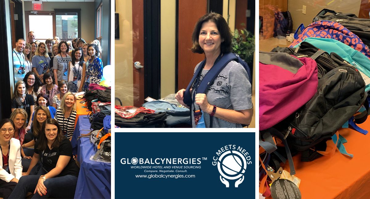 GlobalCynergies's tweet photo. The Global Cynergies Team has collected over 50 backpacks to donate to the homeless population in the Phoenix area. Thank you for all your donations! #GCMeetsNeeds https://t.co/kakPRa5qlq