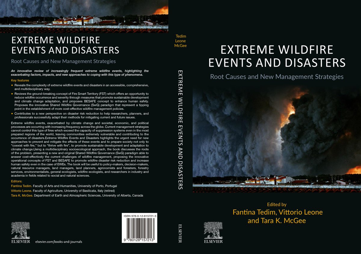 We are pleased to announce the publication of our new book on 'Extreme wildfire events and disasters'. An interdisciplinar and cross cultural contribution to deal with #wildfires and mainly the most powerful ones in order to promote  safety and sustainable development. #EWE #IIFF