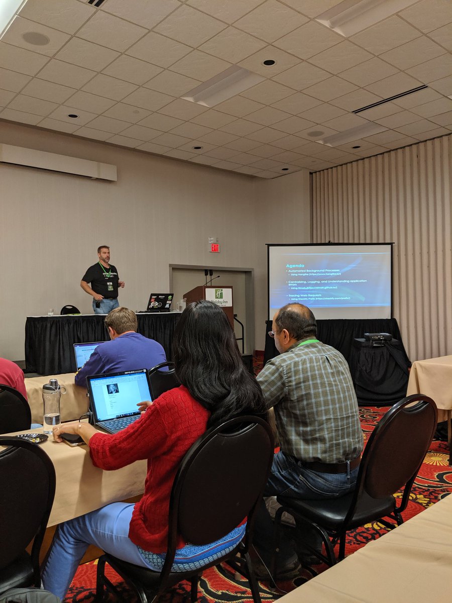 mcbeev's tweet image. Learning about some cool .Net tools from @blgorman at #PrairieCode