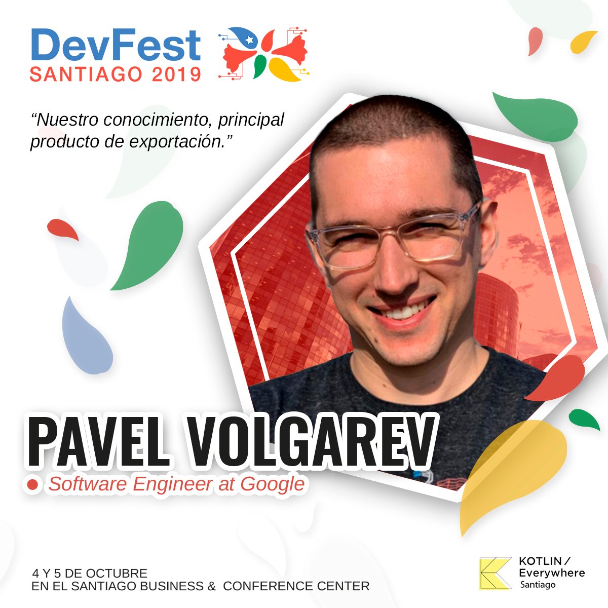 Bienvenido @volpav al DevFest Santiago 2019! Que gran noticia y que gran developer. Pavel es Software Engineer en <a href="/Google/">Google</a> y será speaker este 4 y 5 de octubre. No se lo pierdan! devfest.cl

#gdg #devfest #devfest19 #developers #devfestsantiago