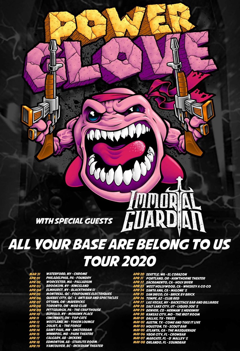 Excited to announce my first ever North American tour with <a href="/igmetal/">Immortal Guardian</a> 🤘😁 show #6 (April 5th 2020) in my own home town 🥁😃
<a href="/loscabossticks/">Los Cabos Drumsticks</a> 
<a href="/PearlDrumCorp/">Pearl Drums</a> 
<a href="/SABIAN_Cymbals/">SABIAN Cymbals</a> 
@EvansDrumheads 
<a href="/ROLANDCANADA/">Roland Canada</a> 
<a href="/shure/">Shure</a>