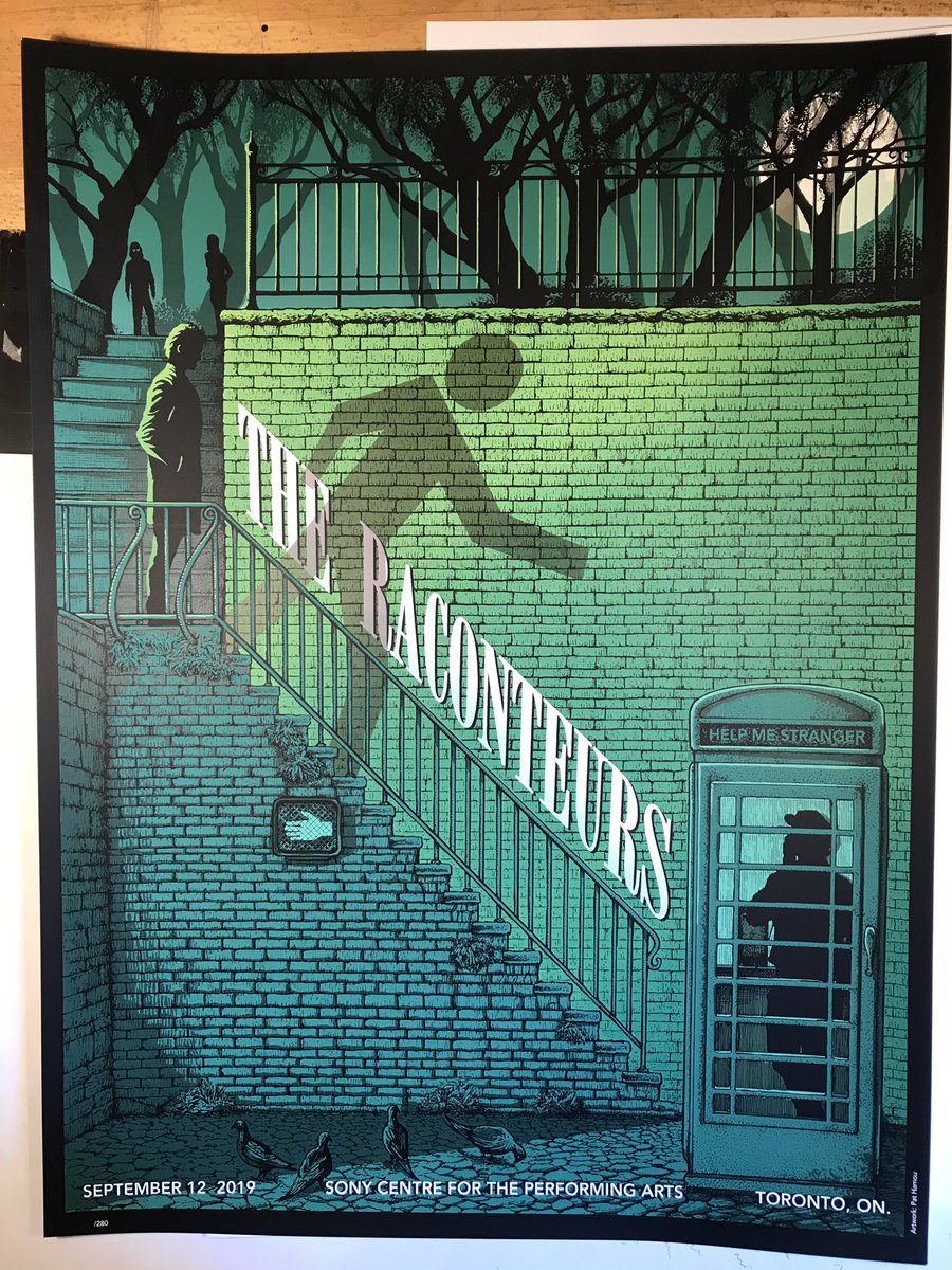 Fresh from the printers.                       #theraconteurs #screenprinting