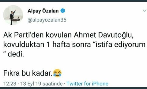 alpay özalan davutoğlu tweet ile ilgili görsel sonucu