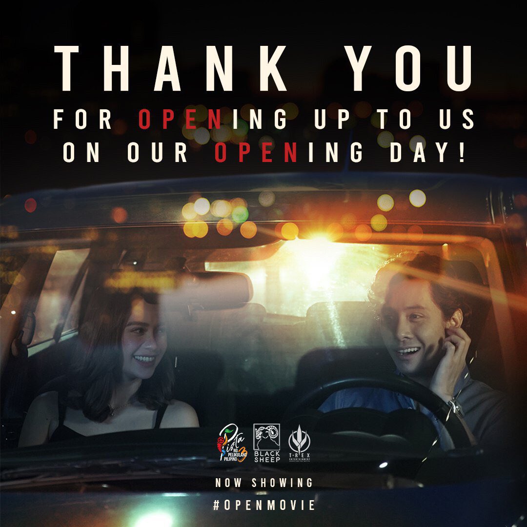 Black_SheepPH's tweet photo. Thank you for being open to #OPENMovie, fam! The feels hit hard but you took them like a champ 💪 See the film in over 200 cinemas nationwide this weekend! https://t.co/iVbwzwMGSv