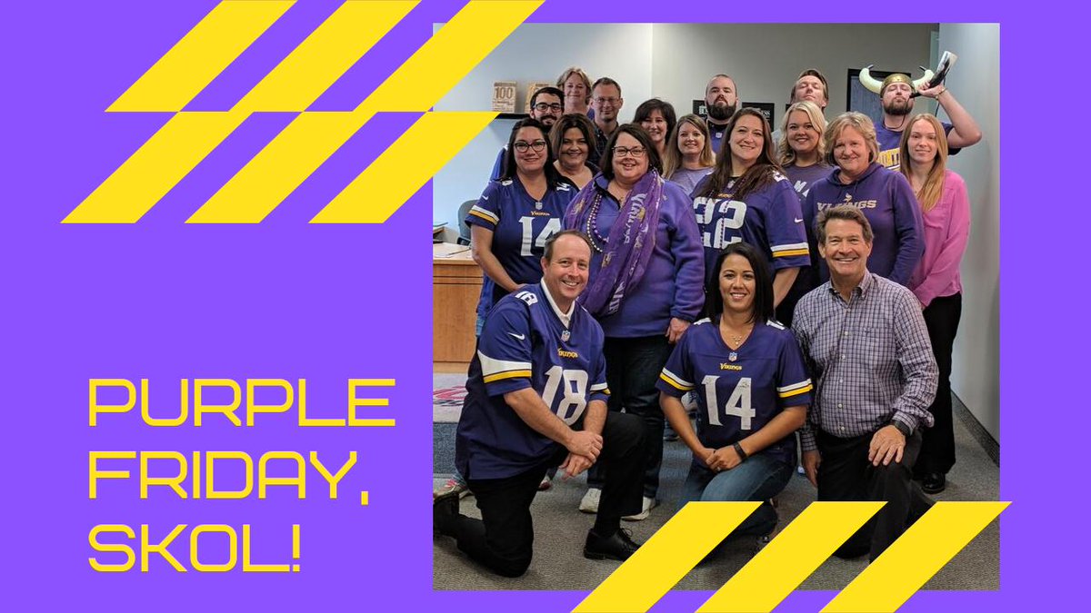 We're excited for the the big game this weekend, but still hitting it hard today at Rapid Packaging! #PurpleFriday #Skol #MNvsGB