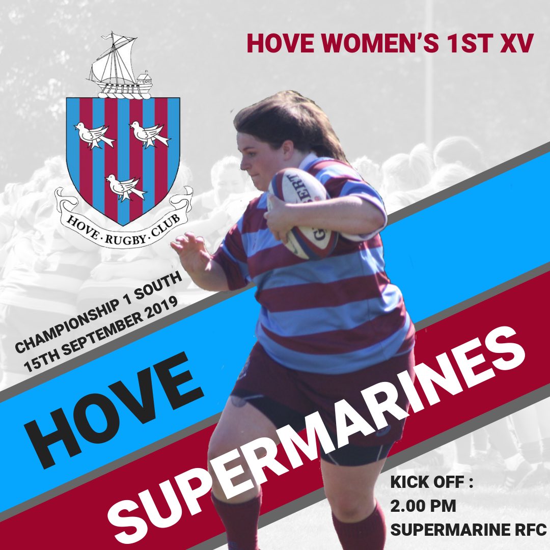 HoveWRFC's tweet photo. It’s the second weekend of the season and women’s rugby is back again. With both our 1st &amp; 2nd XV due to play this Sunday we will have over 40 women playing in #maroonandblue 

2PM KO 

1st XV vs @Supermarinelrfc 
🌍 Supermarine RFC

2nd XV vs @CranbrookLadies 
🌍 Hove RFC https://t.co/E55ZxRfFRe