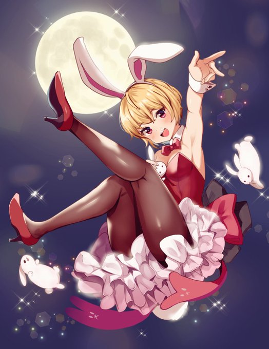 中秋の名月なんでバニーちゃん描きましたが間に合いませんでした～おやすみなさい! 