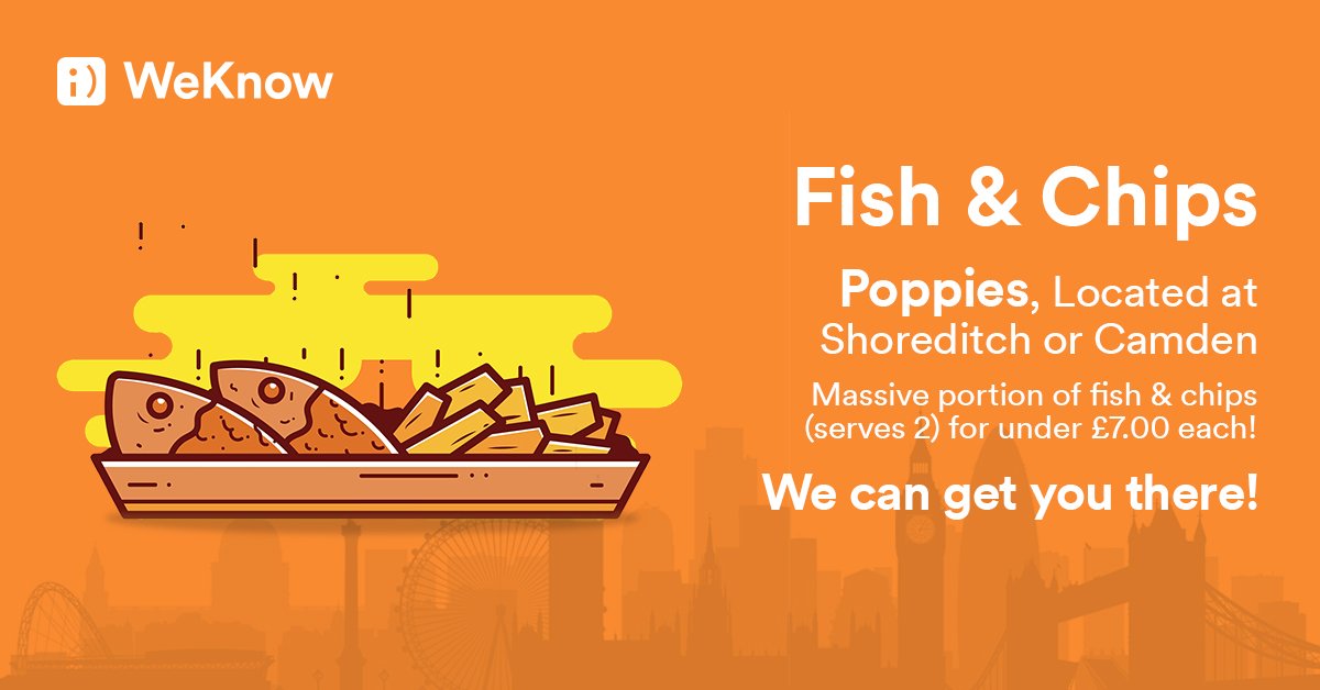 Want to try some good quality British food? #WeKnowRecommends #FishNChips #WeKnow #London