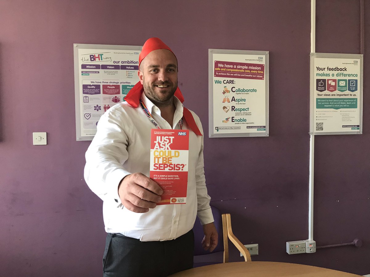 Buckinghamshire Healthcare NHS Trust (@buckshealthcare) on Twitter photo Our CEO <a href="/NMacdonaldBHT/">Neil Macdonald</a> wearing red & supporting World Sepsis day today. #BHTWSD2019 #ProudToBeBHT #sepsis #sepsisawareness Our CEO <a href="/NMacdonaldBHT/">Neil Macdonald</a> wearing red & supporting World Sepsis day today. #BHTWSD2019 #ProudToBeBHT #sepsis #sepsisawareness