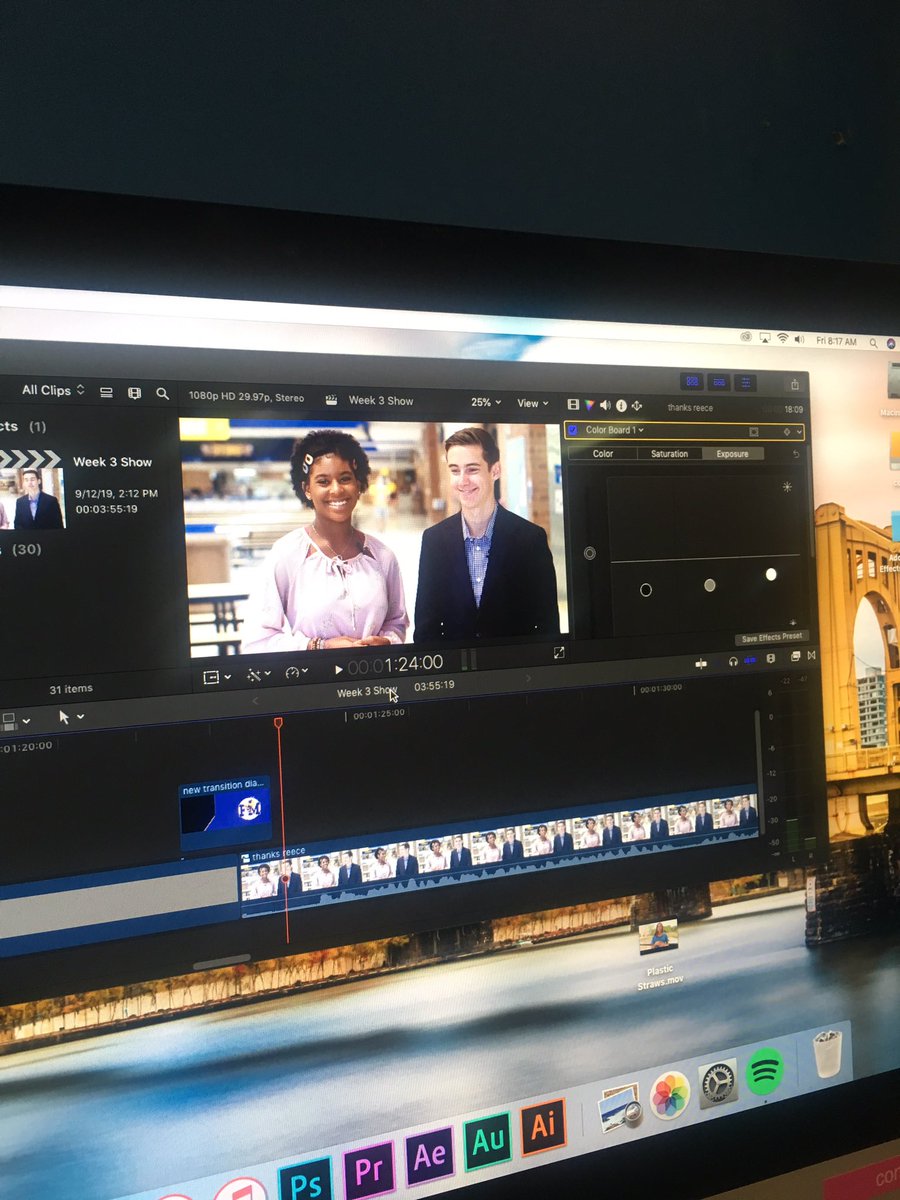 Andy_TheBuzz's tweet photo. Show #3 coming out soon💙💛@TheBuzzTV_FMHS https://t.co/my4n63CtD5