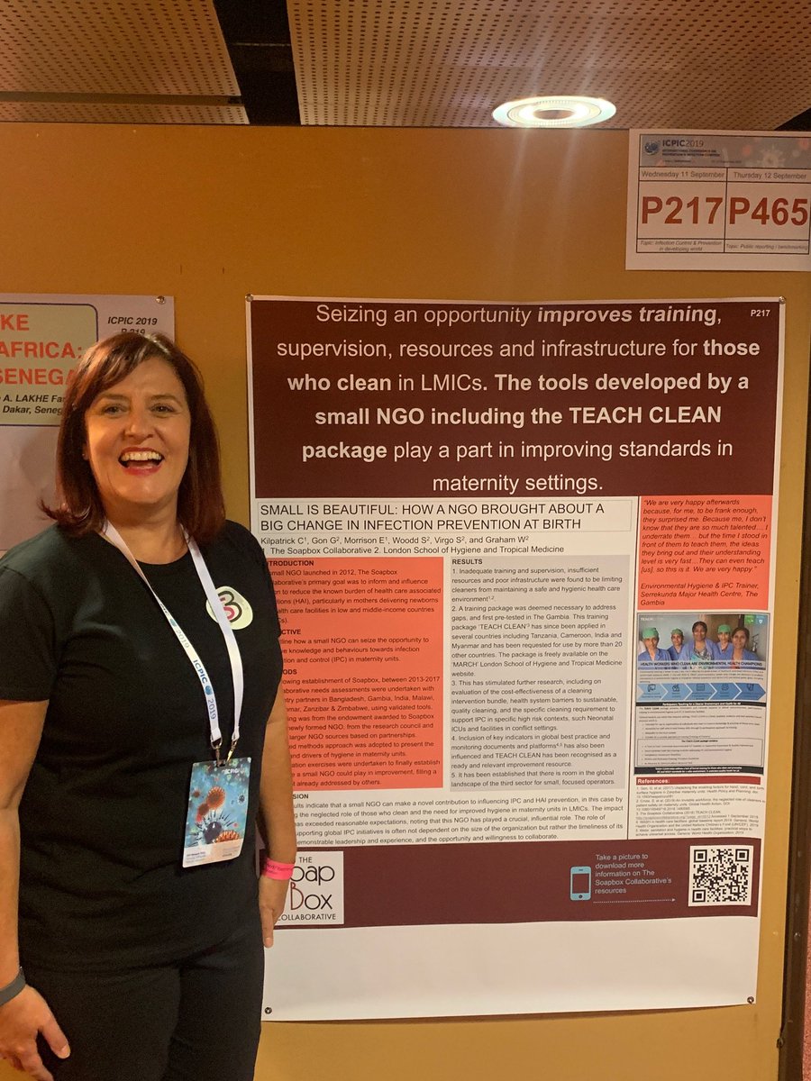 profwendygraham's tweet image. @claireekt presenting our poster on #TEACHCLEAN at #ICPIC2019 @ICPIC_meeting. Great to share the importance of healthcare worker training on #hygiene for #infectionprevention. 

#BASICS_4_Health @BASICS_4_health @Soapbox_Collab #worldsepsisday2019 #WorldSepsisDay